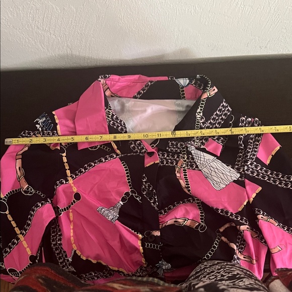 #*68**Pink and Black Chain Pattern Dress - Picture 10 of 10